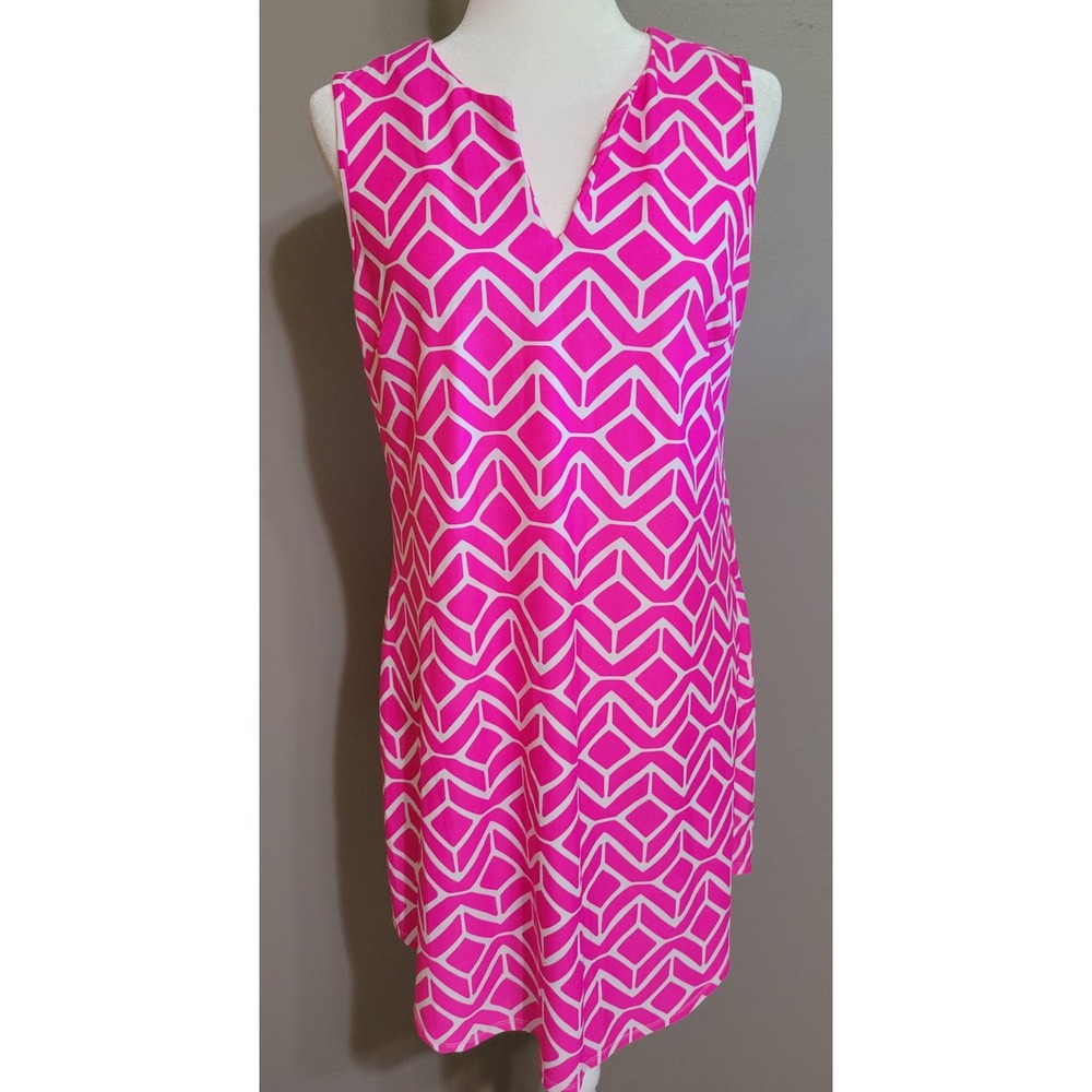 Jude Connally Geo Tonal Pink Shift Dress
